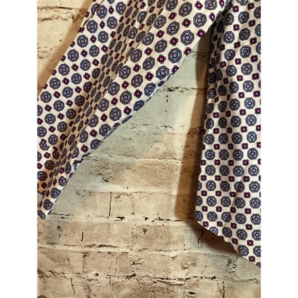 Talbots Top Womens 22W Blue & Purple Medallion Print Non Iron Button Up Plus - Picture 13 of 13